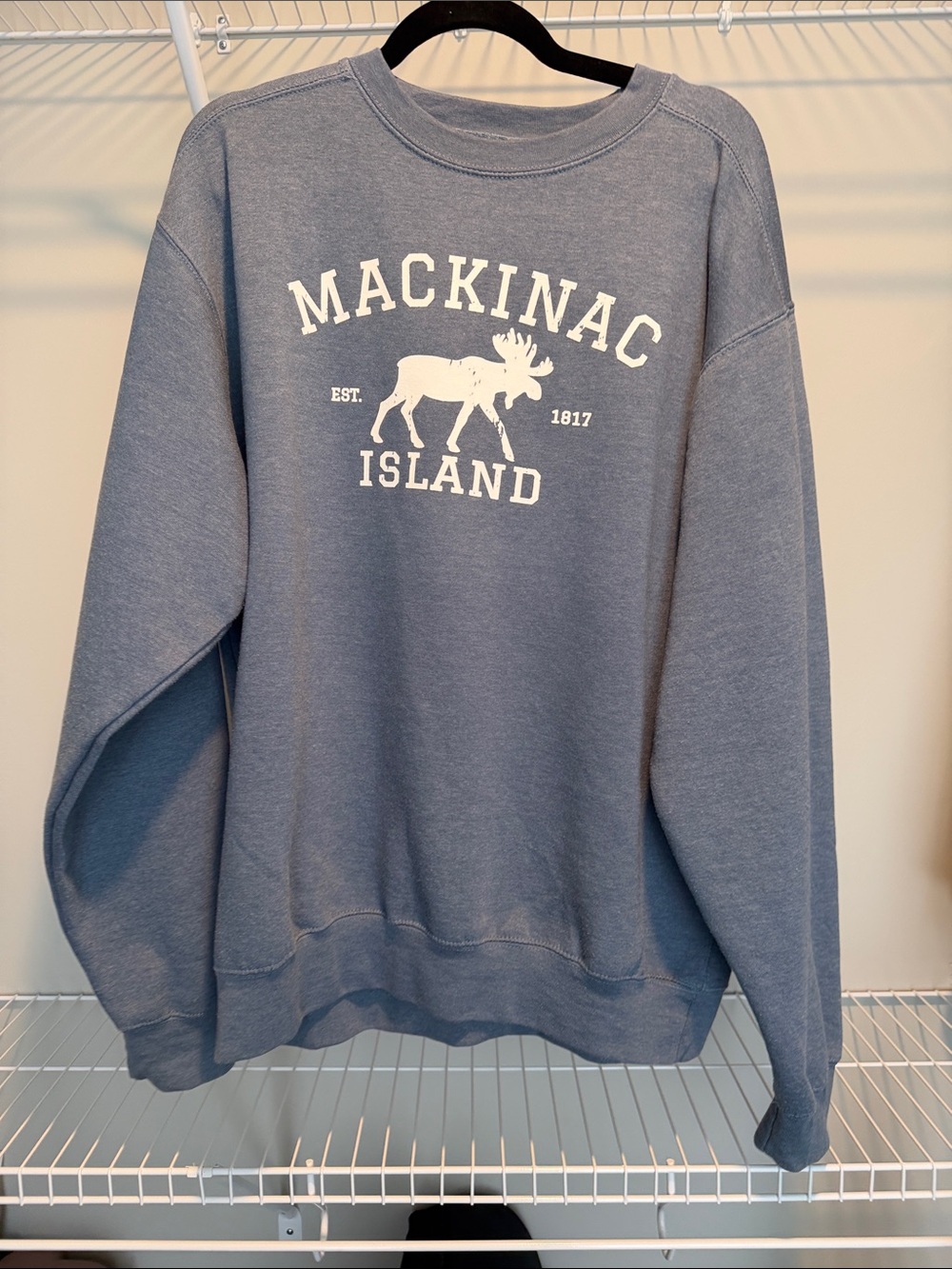 Mackinac Island Classic Crewneck Sweatshirt - Dusty Blue